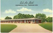 Motel Bel-Air guntersville post card